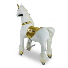 MY PONY ride on Unicorn - Medium/White & Gold Unicorn